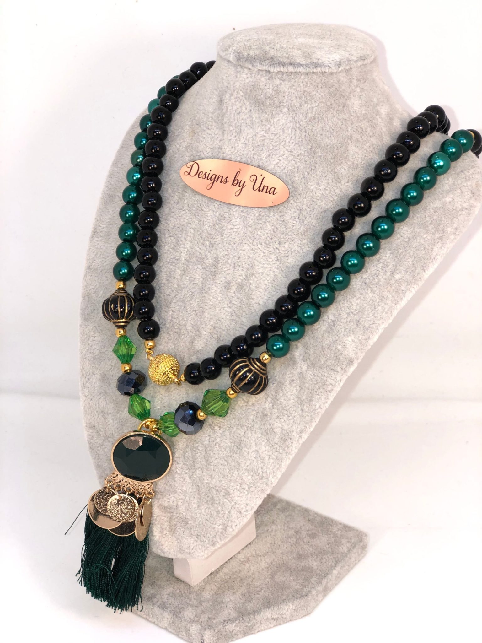 Indian Style Tassel Necklace Handmade Unique one of a kind - Image 2