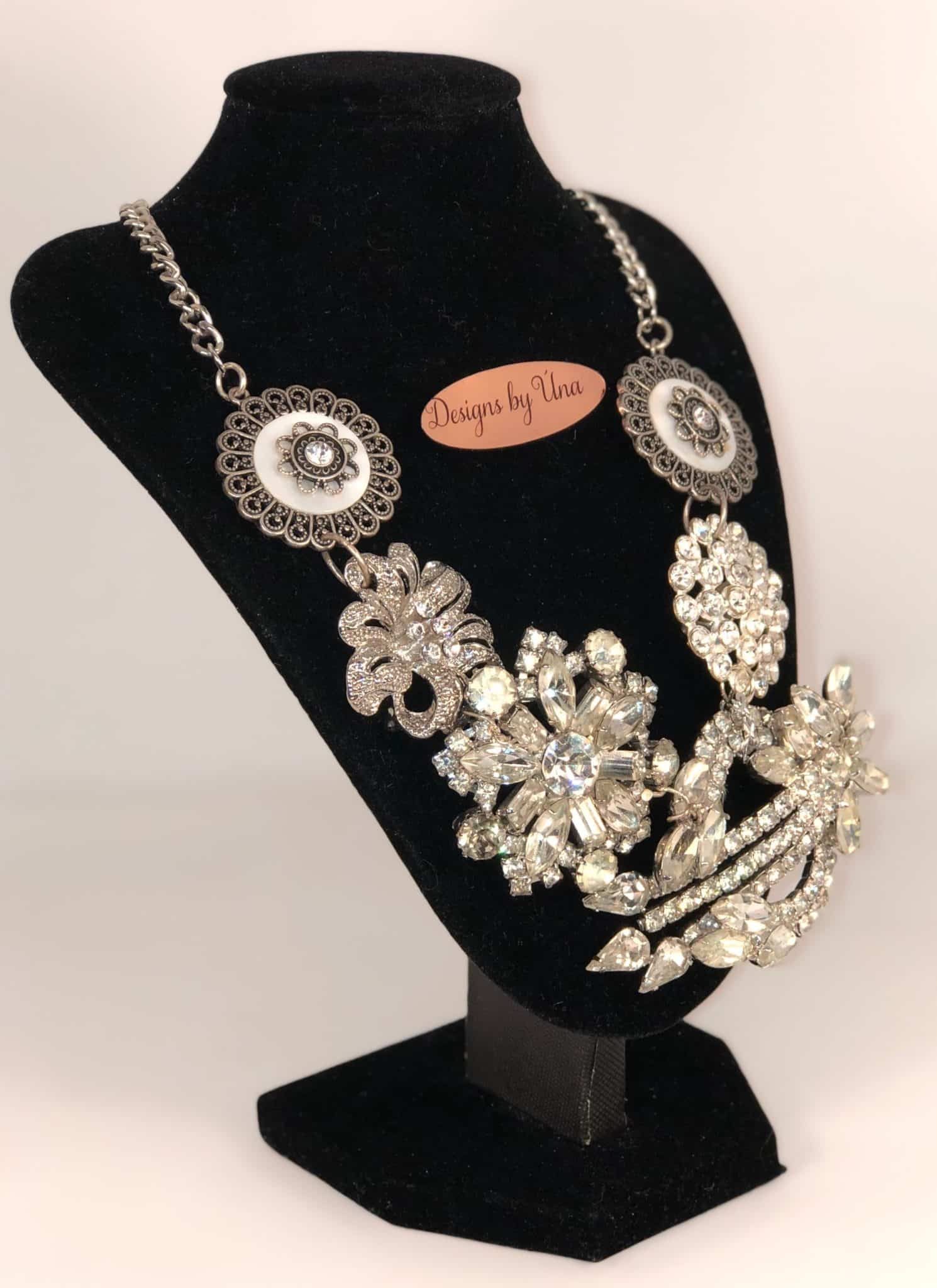 Vintage inspired dramatic necklace.
