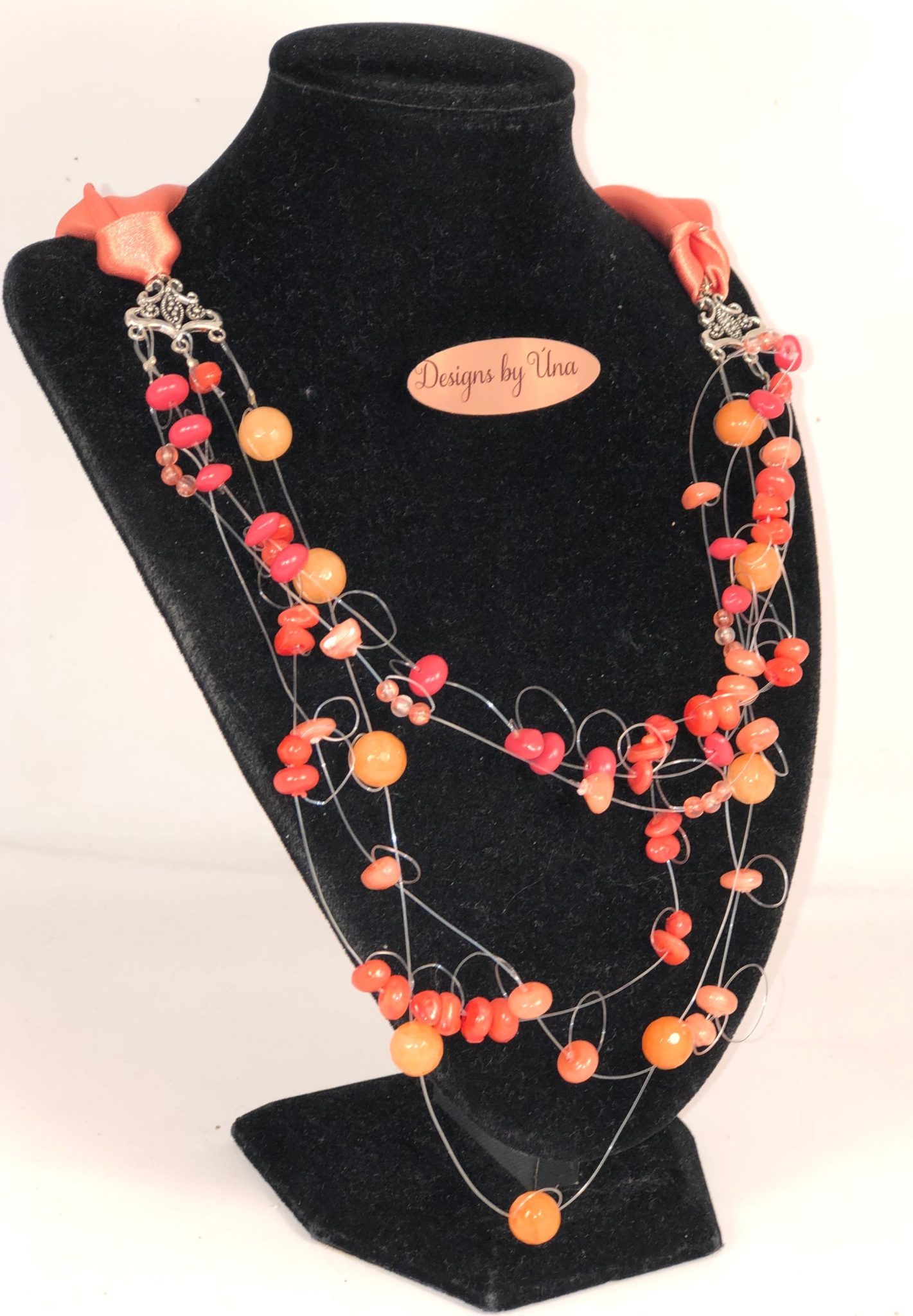 Floating Coral fresh water pearls.