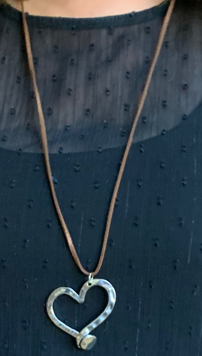 Silver heart pendant