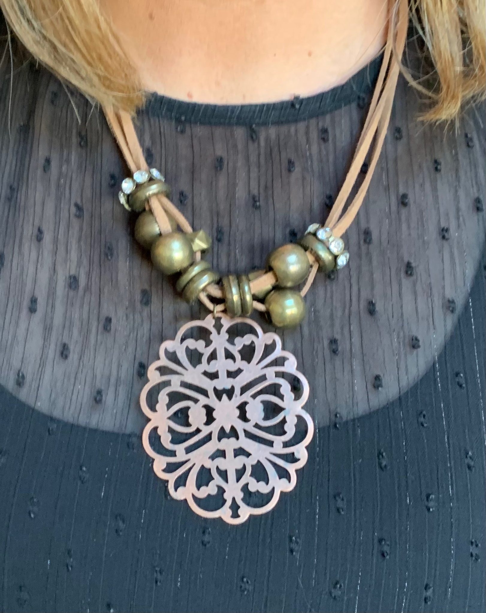 Bronze Filligree Pendant