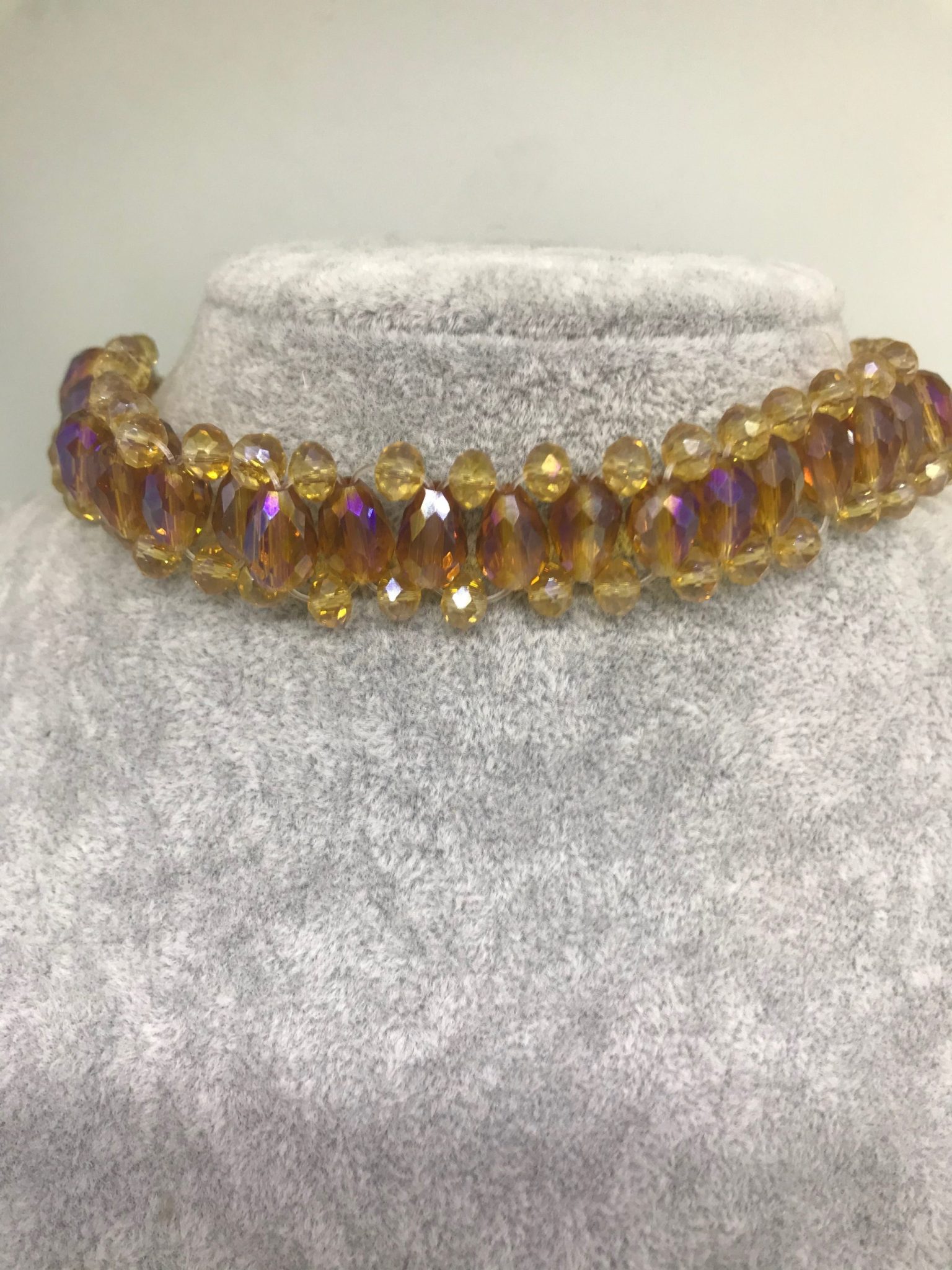 Amber Crystal Choker
