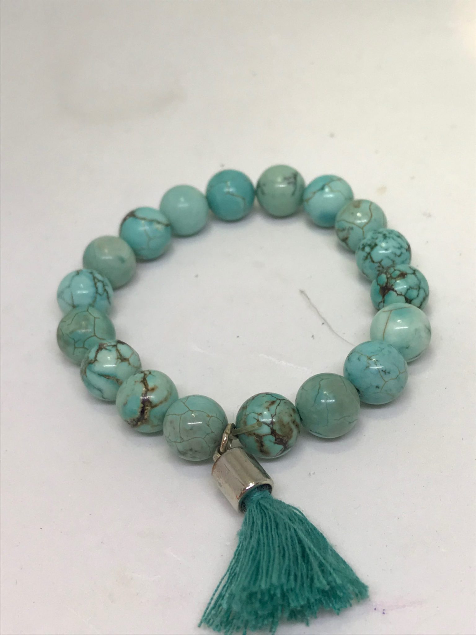 Turquoise tassel bracelet