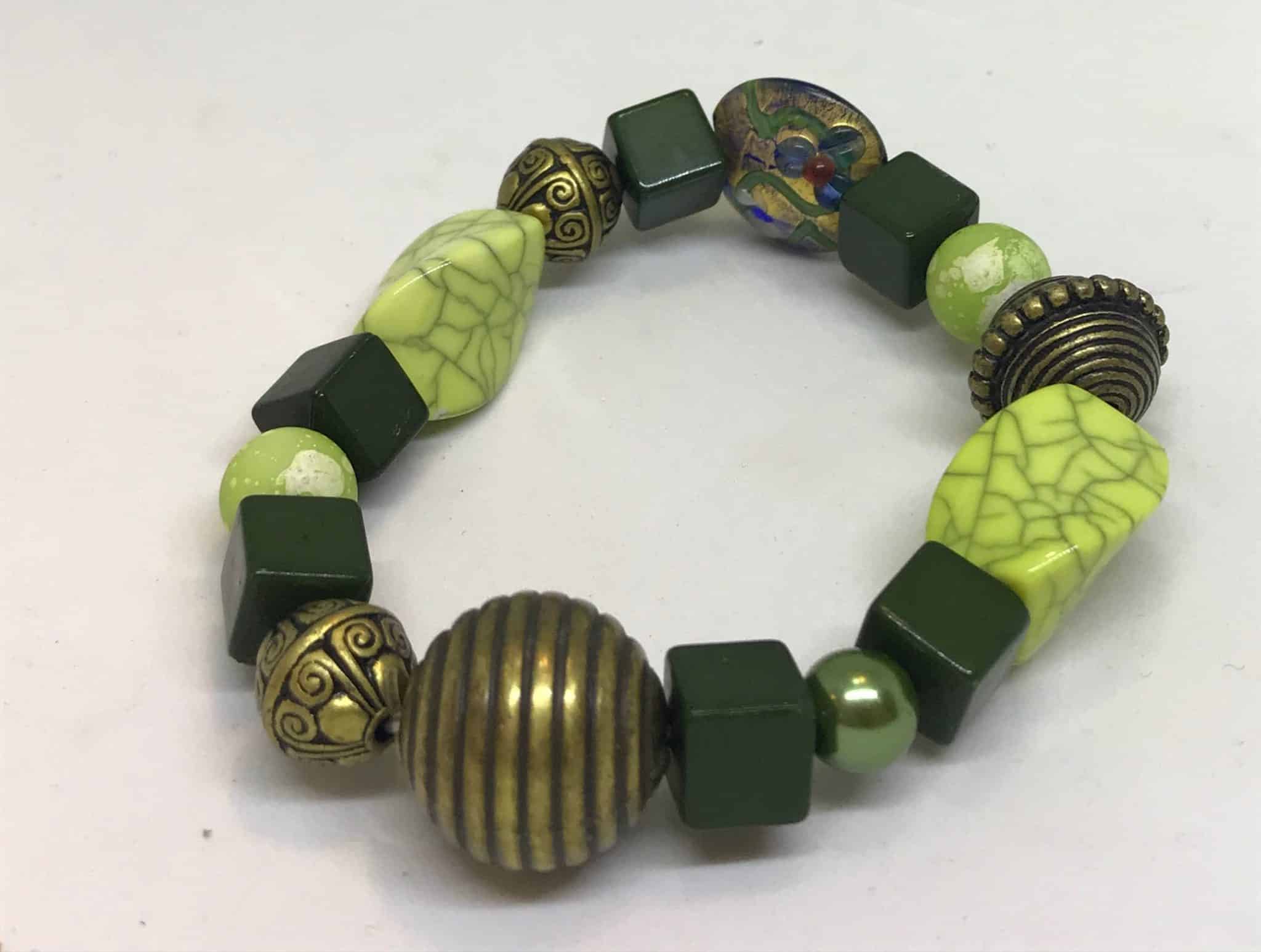 Khaki & gold bracelet