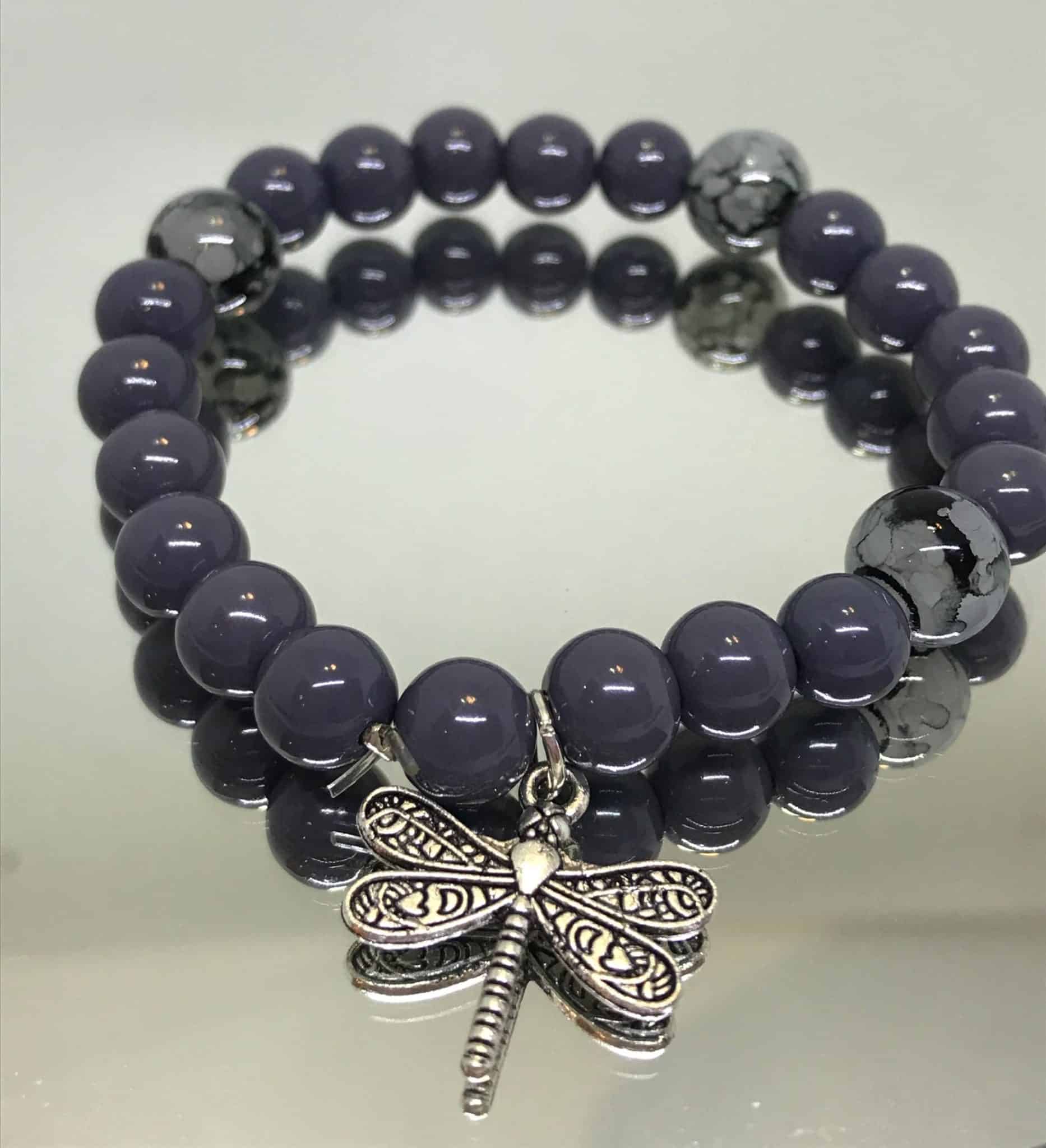 Charcoal grey ladies bracelet
